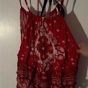 Elegant red and blue Paisley Camisole